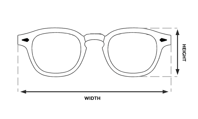 Glasses Sizes - Front